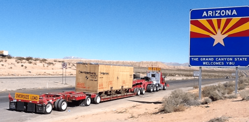 HPP machine loaded on the truck.