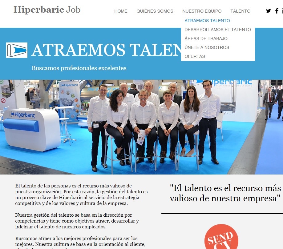 Hiperbaric, atraer talento