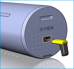 Infrared reader for baskets