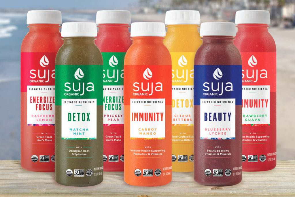 Imagen 1. Nueva línea ‘Elevated Nutrients’ de bebidas HPP de Suja. Fuente: Food Business News