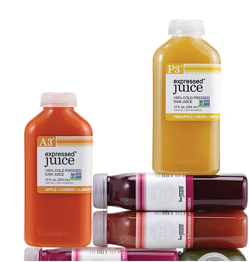 ExpressedJuice bottles with EcoClear