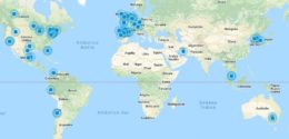 World map showing HPP tollers with Hiperbaric units World map showing HPP tollers with Hiperbaric units