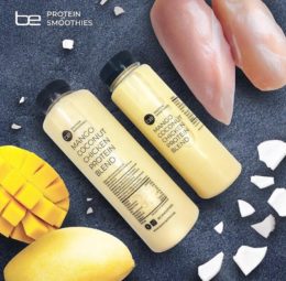 BE Protein Smoothies is a chicken based smoothie packed with 65g of protein and 100% real ingredients – no preservatives or additives BE Protein Smoothies is a chicken based smoothie packed with 65g of protein and 100% real ingredients – no preservatives or additives