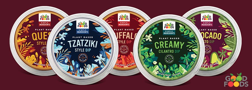 Good Foods, origen vegetal Figura 3: Dips vegetales (Queso, Tzatziki, Buffalo, Creamy, Aguacate), de Good Foods