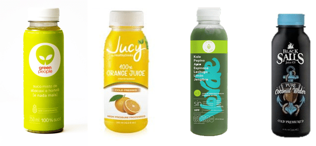 Figure 1. Products from Green People in Brazil,  Healthy Drinks from Ecuador, La Casa del Jugo in Mexico or Texbel Farms in Belize use Hiperbaric HPP technology. Quality raw material at the service of the best technology.