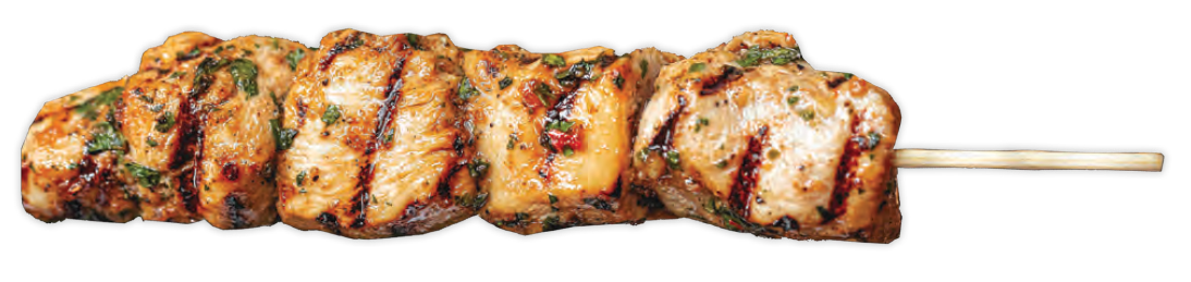 pre-marinated chicken skewer