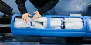 Bacalao HPP cargado en basket